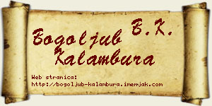 Bogoljub Kalambura vizit kartica
